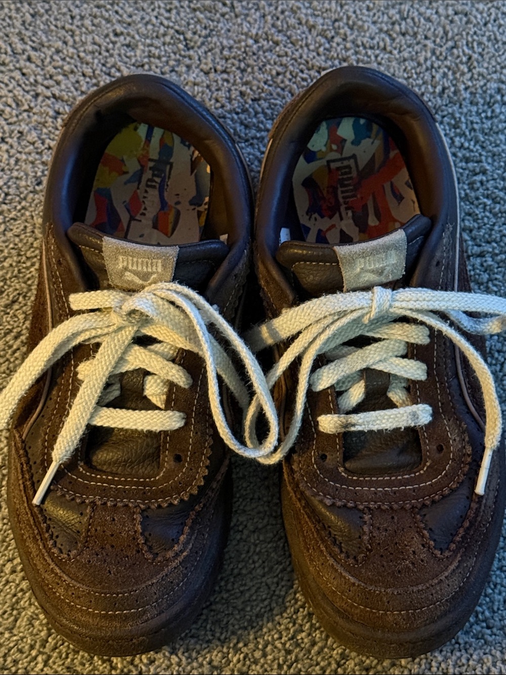 Puma Arizona Chocolate Fondue Suede & Leather Sneakers Hiking Shoes Size 7.5